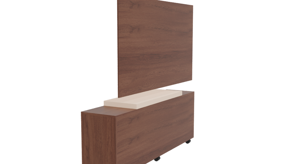 Modern Wooden Entertainment Center 3D Model - Professional 3D Model Render 3