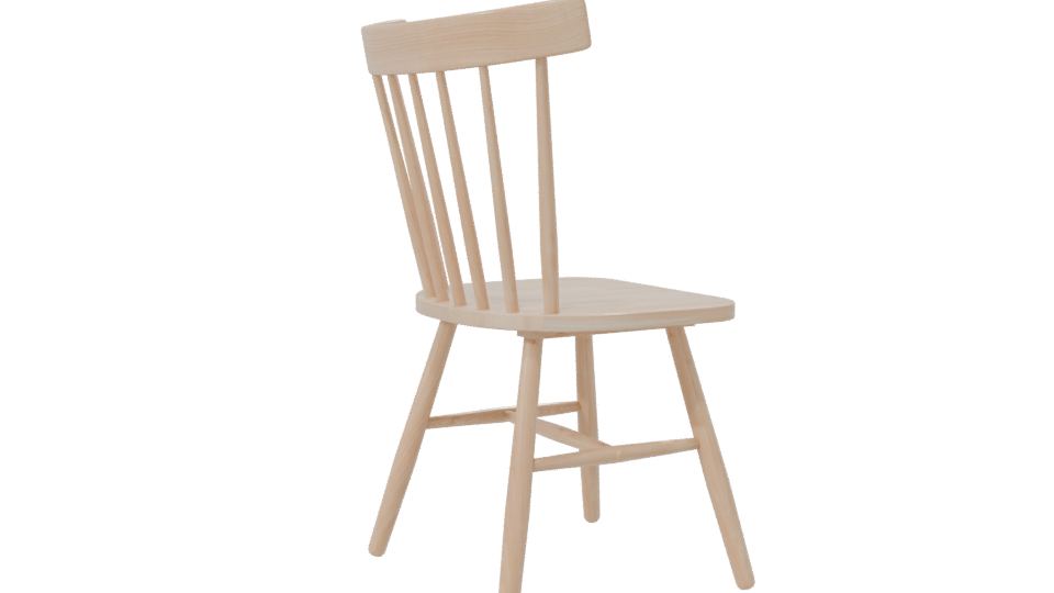 Minimalist Wooden Dining Chair 3D - Professional 3D Model Render 7