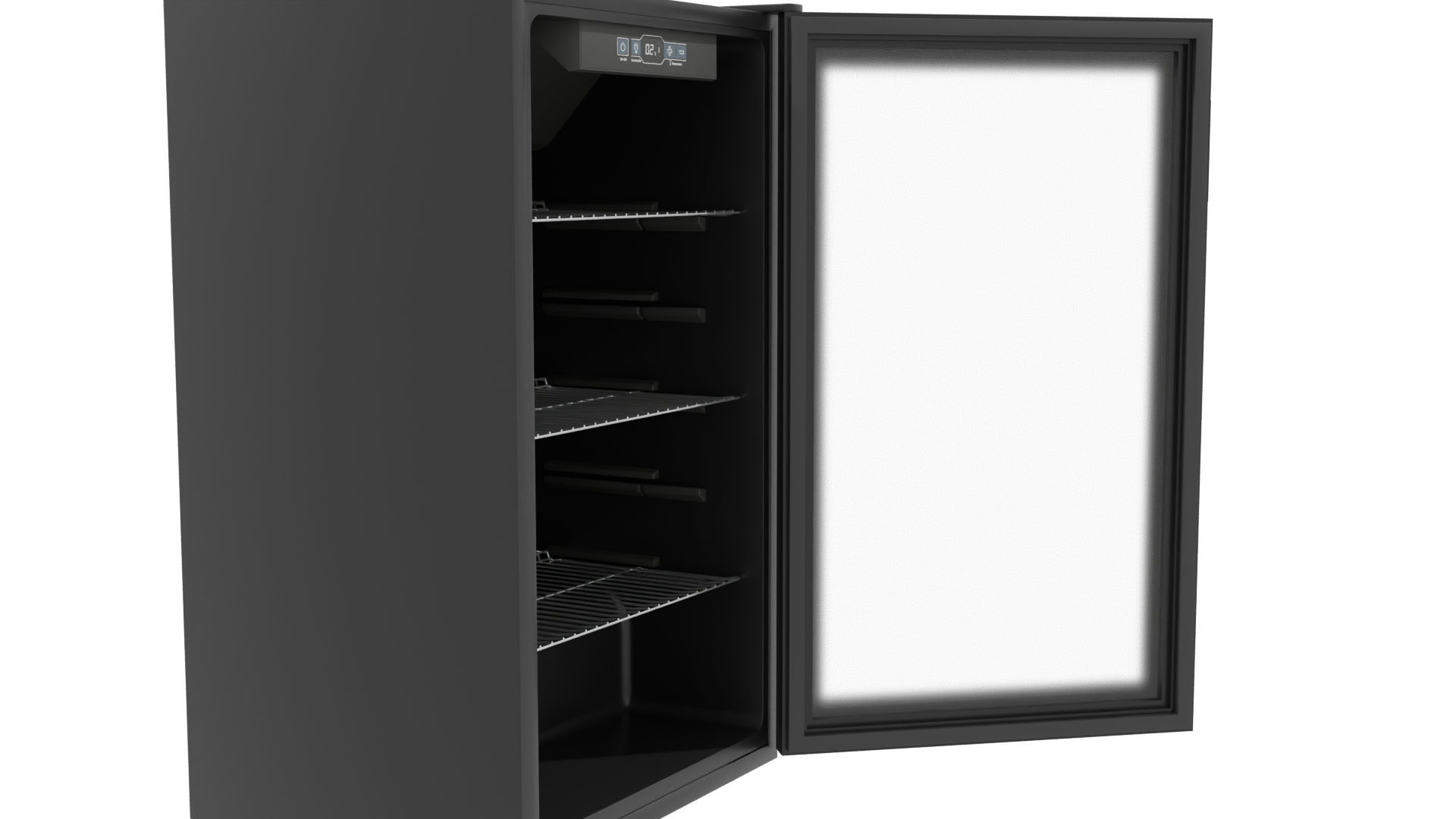 Modern Glass Door Refrigerator 3D - Professional 3D Model Render 9