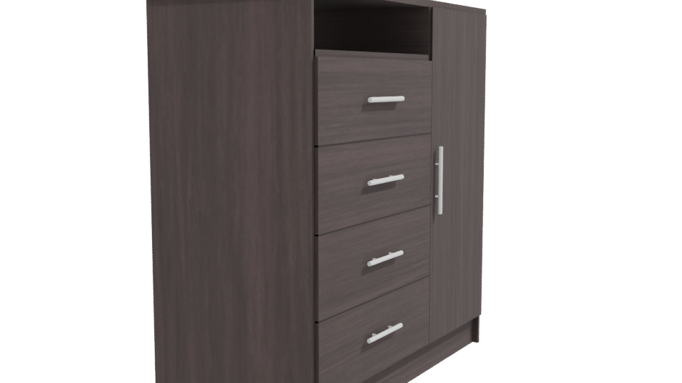 Modern Wooden Storage Cabinet 3D - Professional 3D Model Render 9