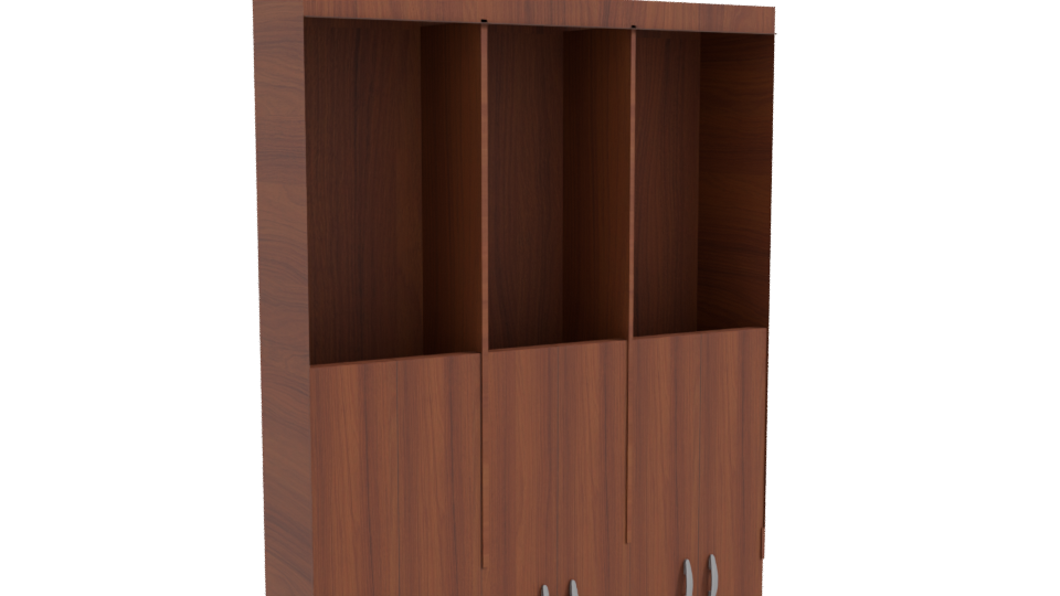 Stylish Wooden Storage Cabinet 3D - Professional 3D Model Render 10