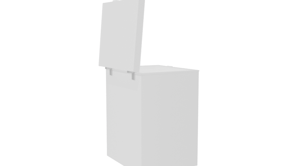 Compact Chest Freezer 3D Model - Professional 3D Model Render 7