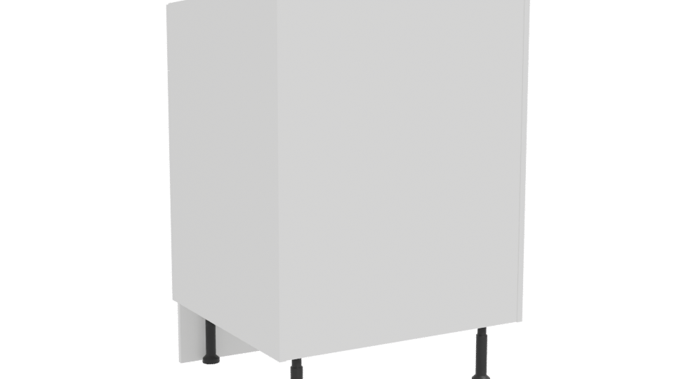 Minimalist 3-Drawer Storage Cabinet 3D Model - Professional 3D Model Render 4