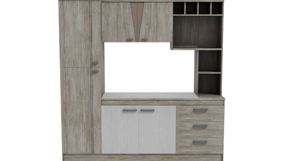Stylish Modern Cabinet 3D Model - Professional 3D Model Render 11