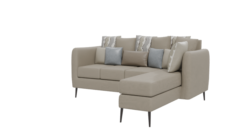 Stylish Sectional Sofa 3D Model - Professional 3D Model Render 12
