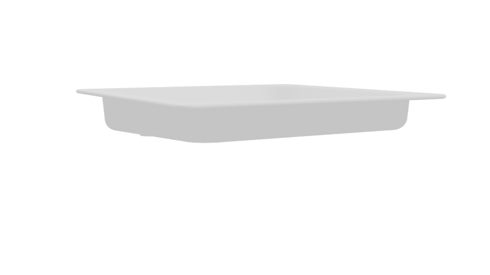 Square Enamel Bath Sink 3D - Professional 3D Model Render 10