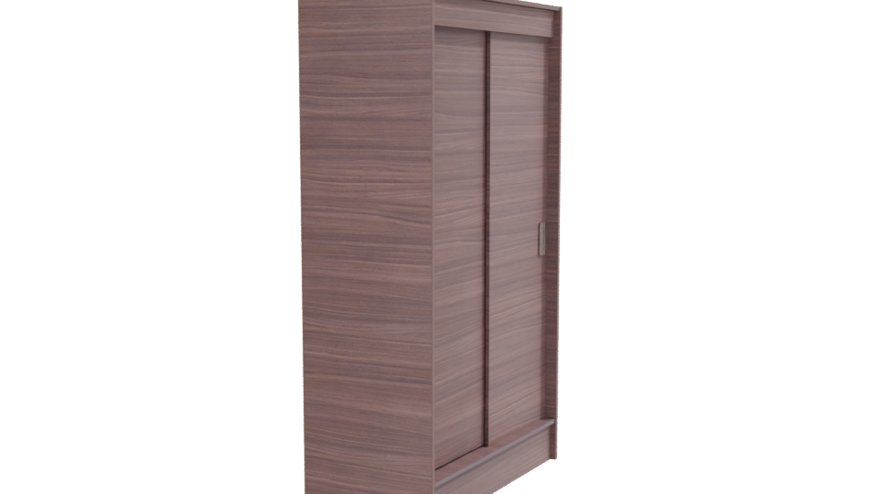Walnut Sliding Door Closet 3D - Professional 3D Model Render 9