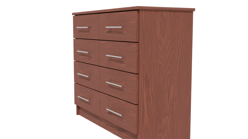 Contemporary Wooden Dresser 3D Model - Professional 3D Model Render 13
