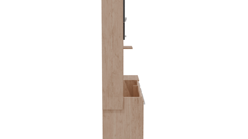 Stylish Wooden Cabinet Model - Professional 3D Model Render 8