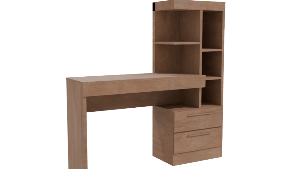 Stylish Home Office Desk 3D - Professional 3D Model Render 10