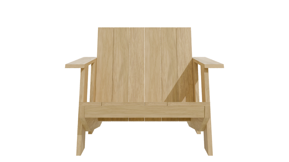 Stylish Minimalist Wooden Chair - Professional 3D Model Render 11