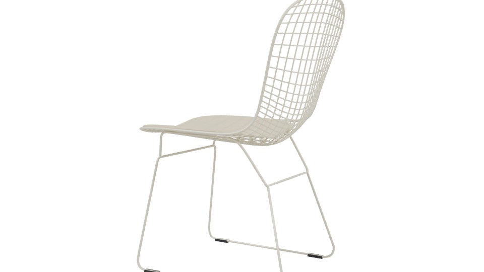 Stylish Wireframe Dining Chair 3D - Professional 3D Model Render 3
