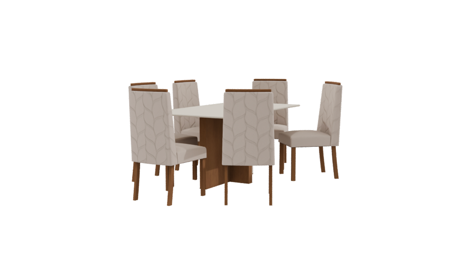 Stylish Dining Table Set 3D - Professional 3D Model Render 9