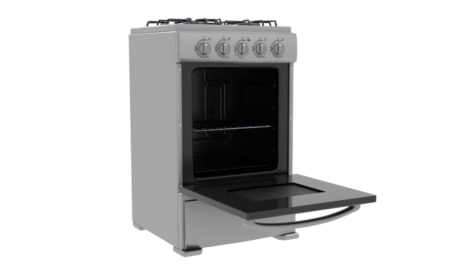 Gas Range Oven 3D Model - Professional 3D Model Render 10