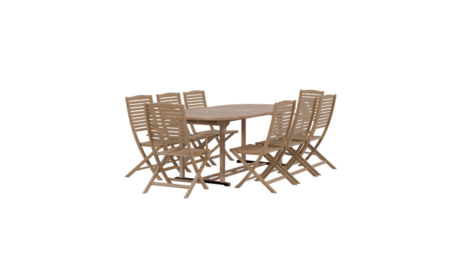 Stylish Outdoor Dining Set 3D - Professional 3D Model Render 3