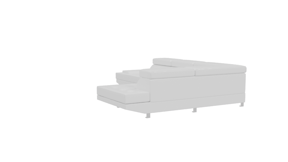 Contemporary L-Shaped Sofa 3D Model - Professional 3D Model Render 4