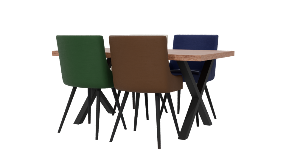 Stylish Dining Chair Set 3D - Professional 3D Model Render 6