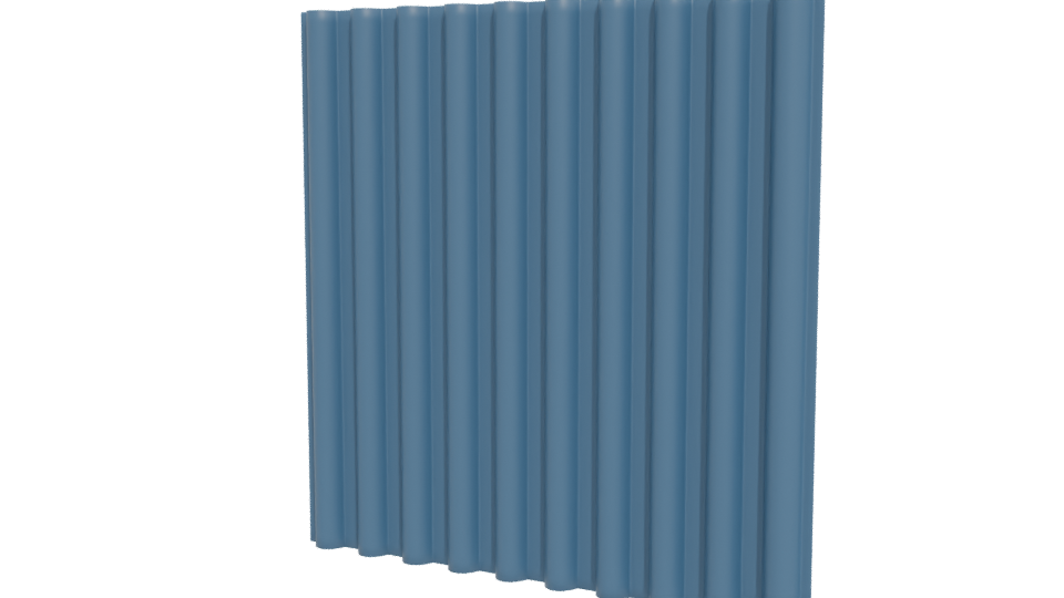 Stylized Blue Wall Panel 3D - Professional 3D Model Render 12