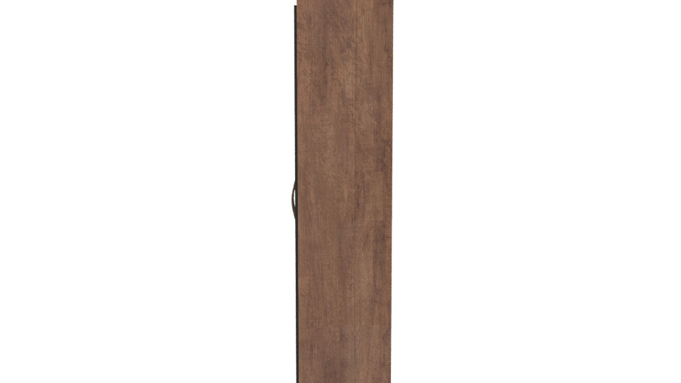 Stylish Wooden Storage Cabinet Model - Professional 3D Model Render 2