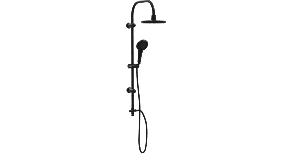 Stylish Industrial Pipe Showerhead - Professional 3D Model Render 10