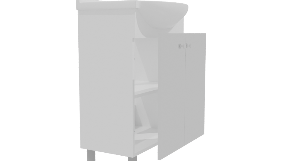 Sleek Modern Bathroom Vanity 3D Model - Professional 3D Model Render 9