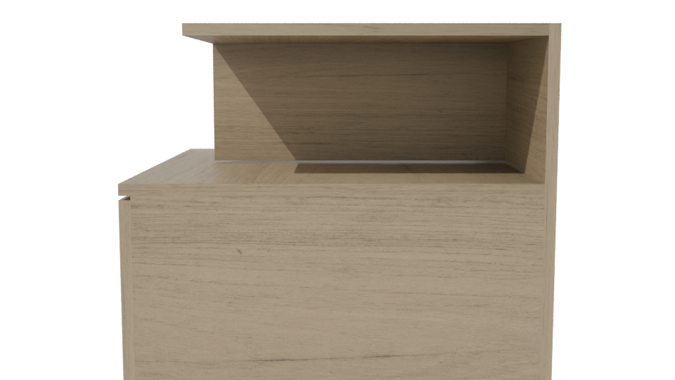 Minimalist Wooden Coffee Table 3D Model - Professional 3D Model Render 2