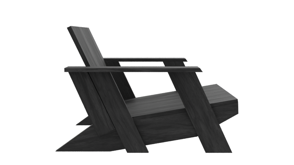 Stylish Wooden Lounge Chair Model - Professional 3D Model Render 8