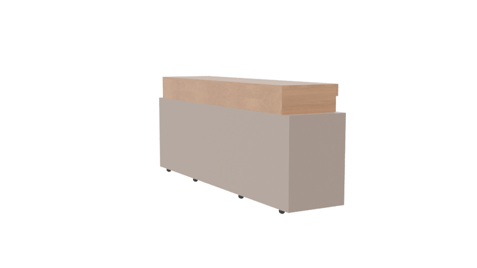 Contemporary Wooden Storage Console 3D Model - Professional 3D Model Render 7