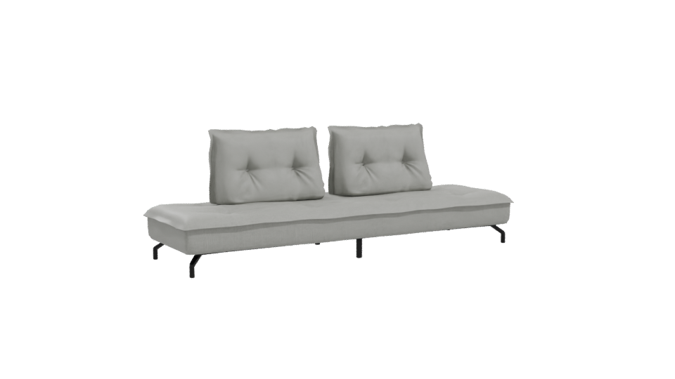 Beige Upholstered Sofa Bed 3D - Professional 3D Model Render 10