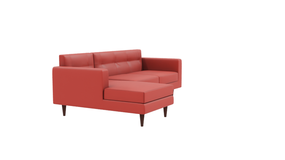 Stylish Red Sofa 3D Model - Professional 3D Model Render 9