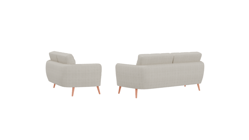 Stylish Sofa Set 3D Model - Professional 3D Model Render 4