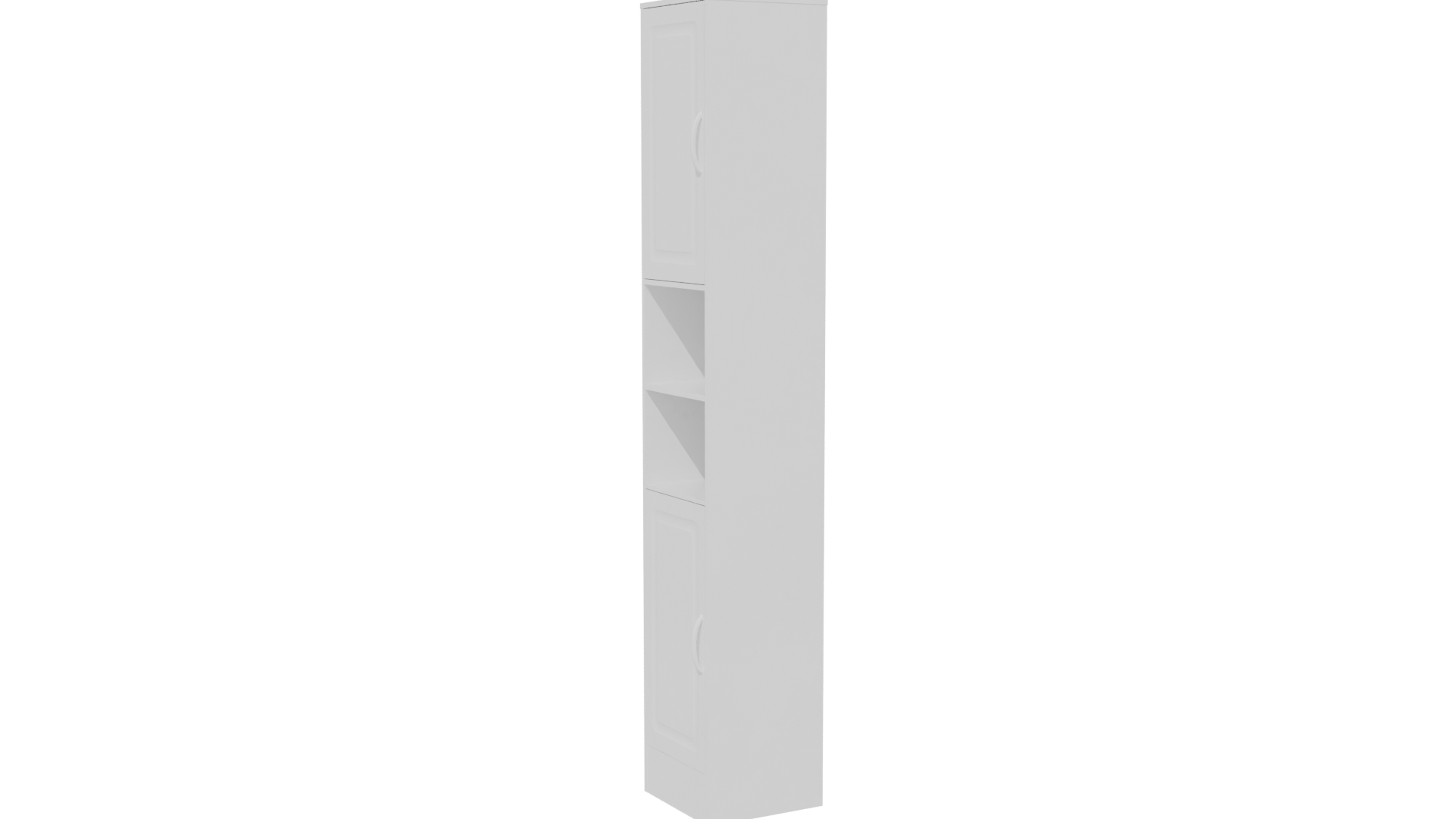Sleek Tall Storage Cabinet 3D - Professional 3D Model Render 13