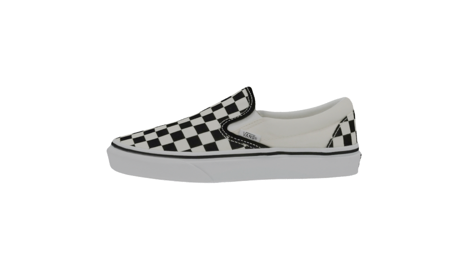 Stylish Slip-On Checkerboard Sneakers 3D Model - Professional 3D Model Render 5