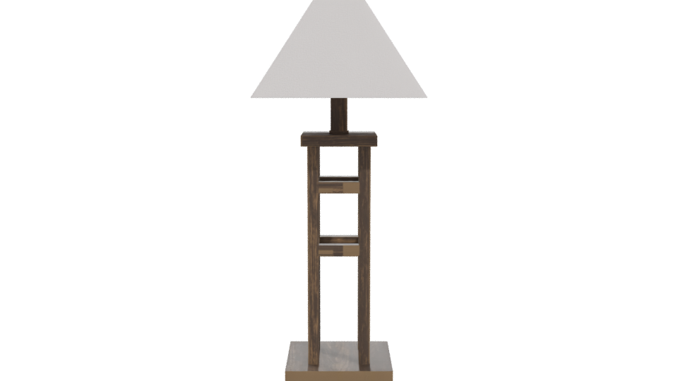 Stylish Wooden Table Lamp 3D - Professional 3D Model Render 11