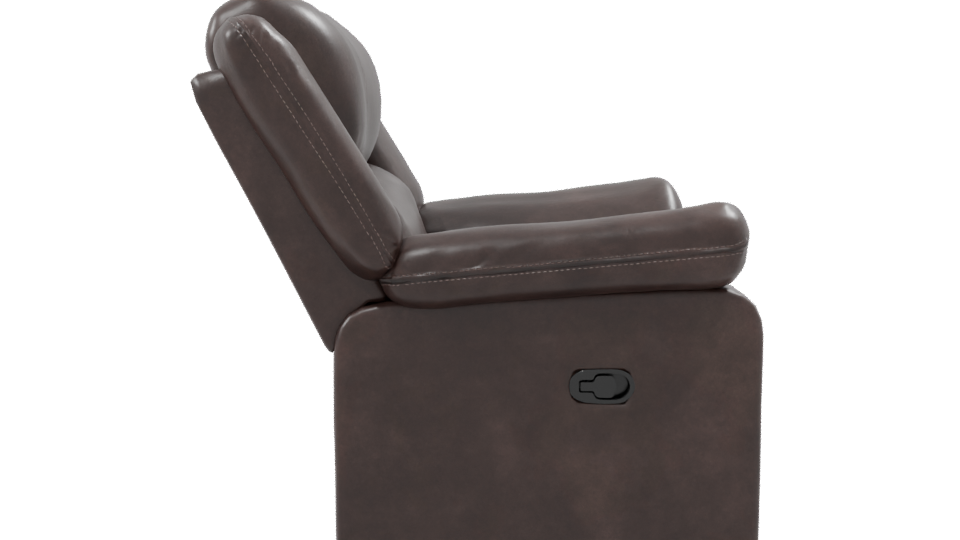 Stylish Brown Recliner Chair 3D - Professional 3D Model Render 8