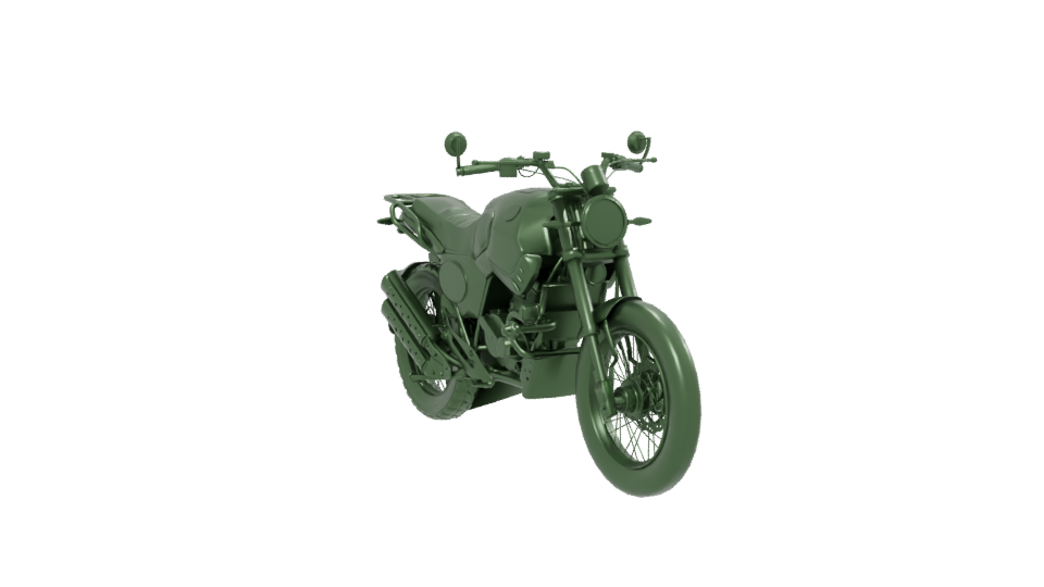 Stylized Motorcycle 3D Model - Professional 3D Model Render 13