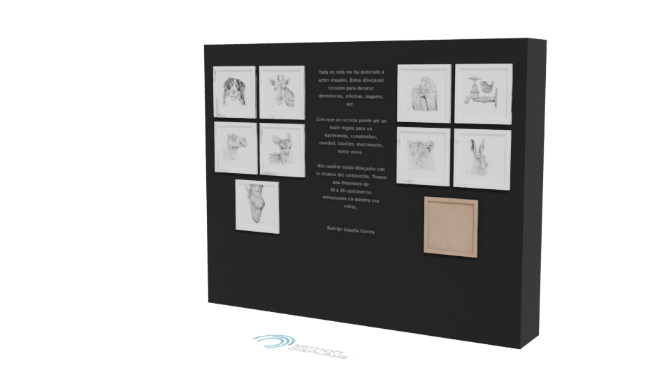 Artistic Sketch Frames Display Model - Professional 3D Model Render 12