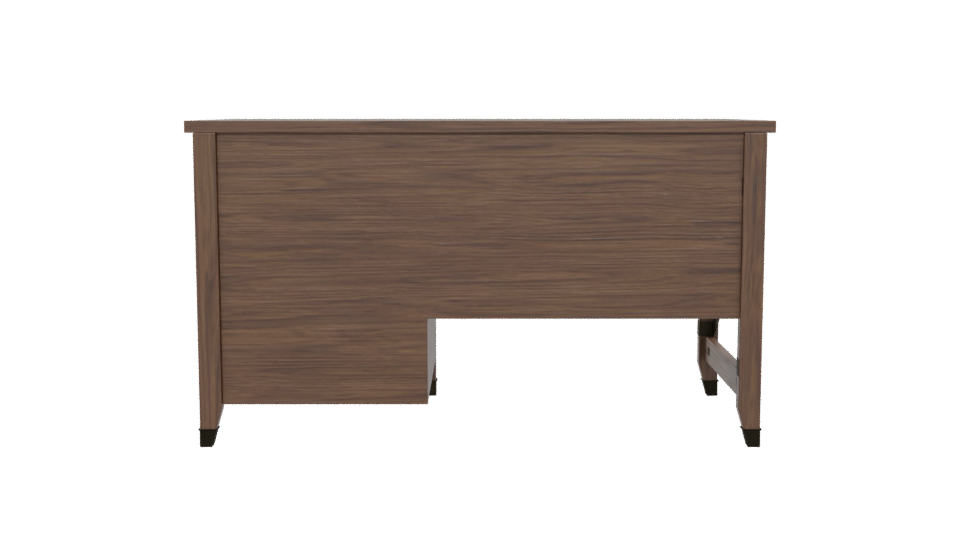 Elegant Wooden Office Desk 3D - Professional 3D Model Render 5