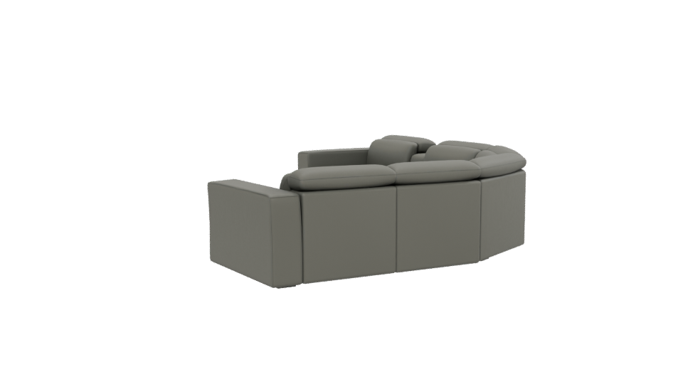 Contemporary Curved Sofa 3D Model - Professional 3D Model Render 13