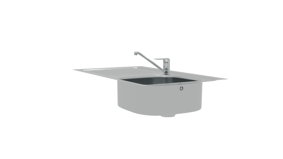 Stylish Kitchen Sink Model 3D - Professional 3D Model Render 13