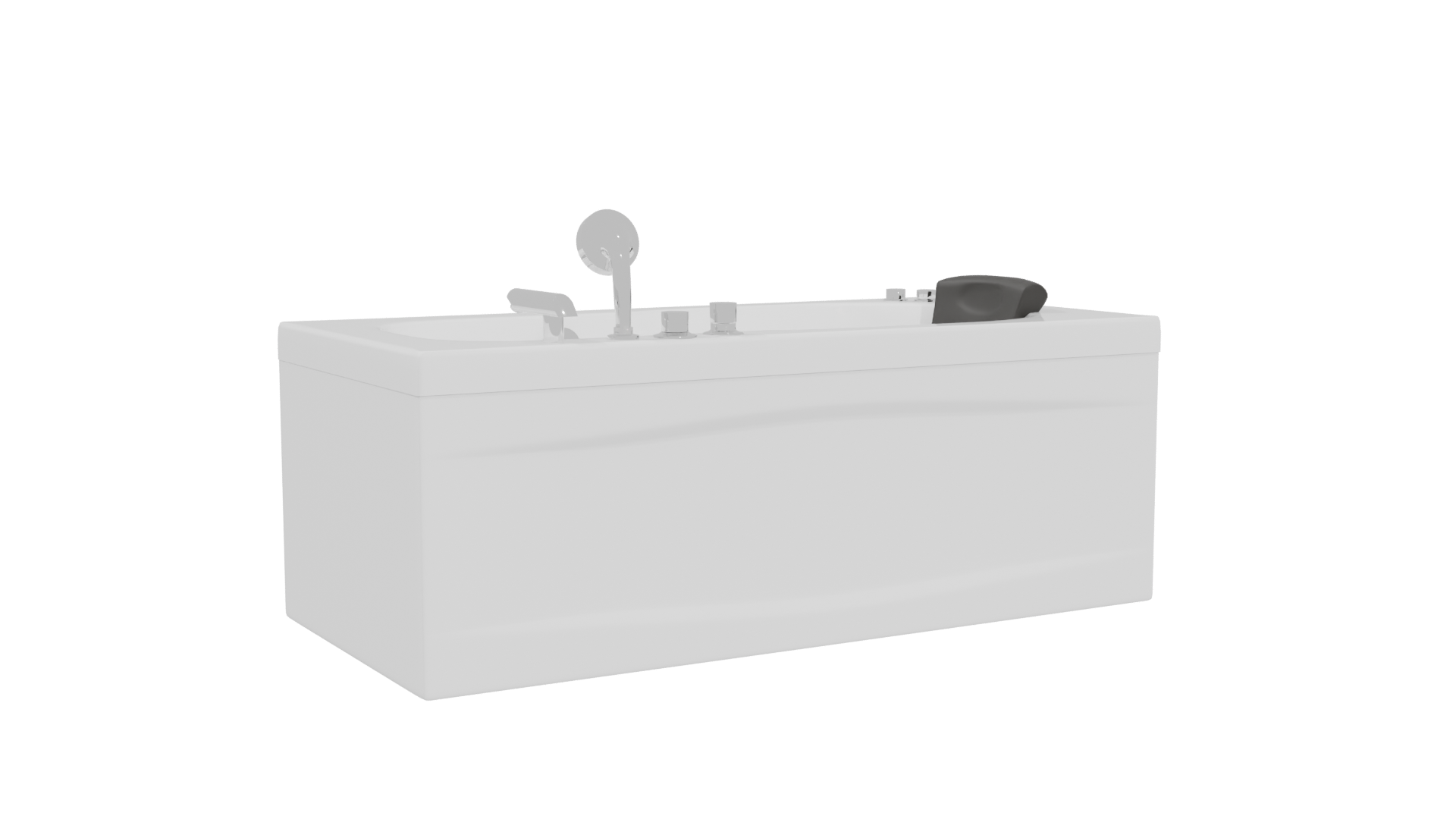 Rectangular Whirlpool Bathtub 3D Model - Professional 3D Model Render 4