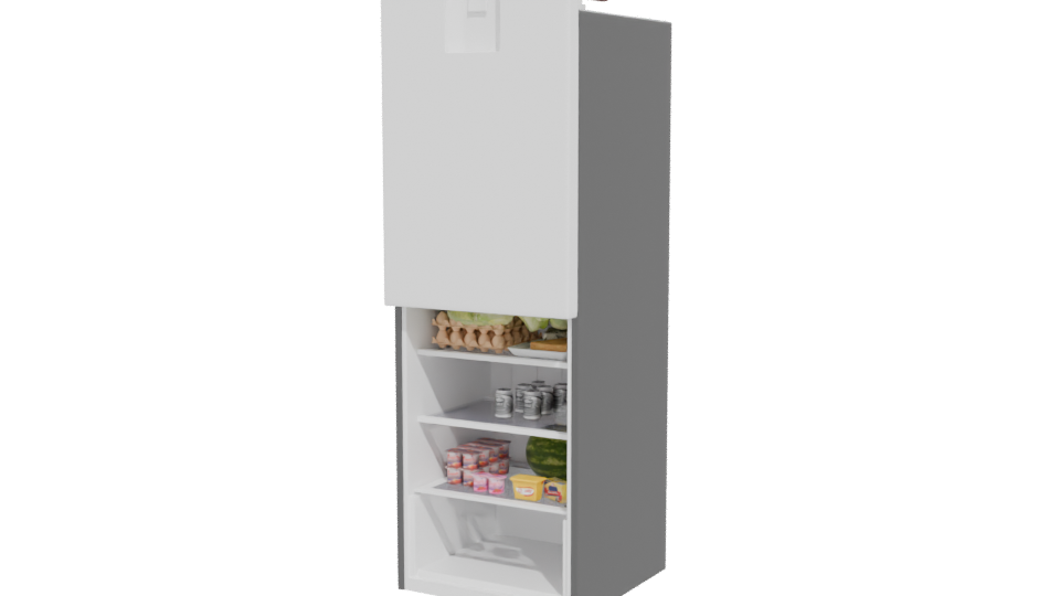 Sleek Modern Refrigerator 3D Model - Professional 3D Model Render 12