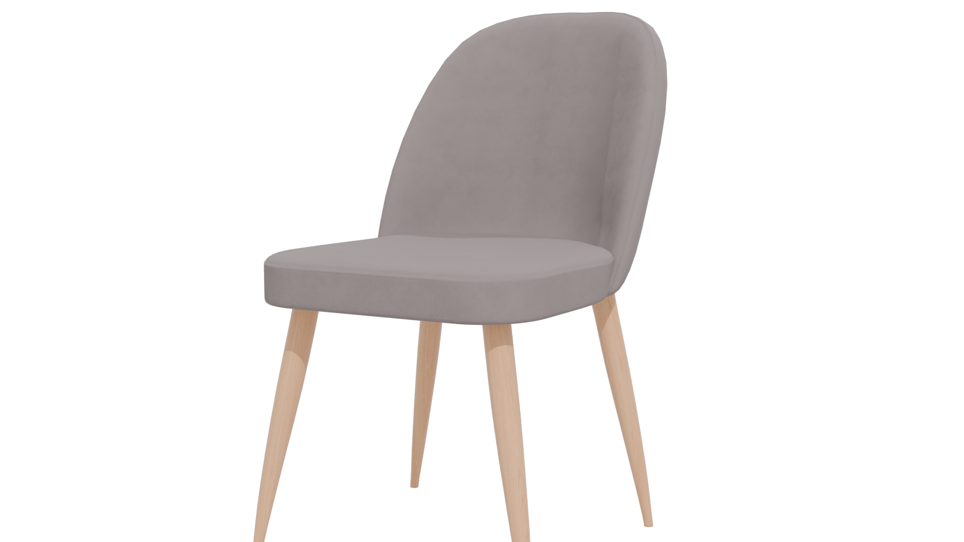 Stylish Velvet Dining Chair 3D Model - Professional 3D Model Render 12