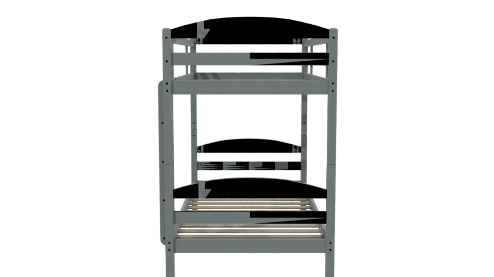 Stylish Bunk Bed 3D Model - Professional 3D Model Render 2