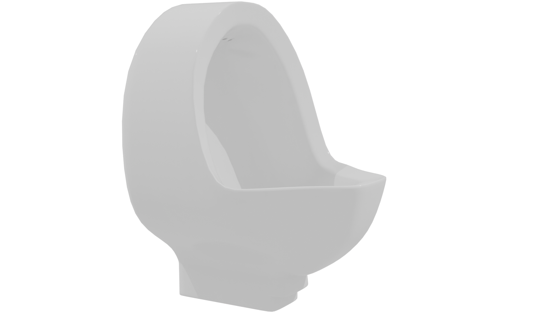 Minimalist Wall-Mounted Urinal Model - Professional 3D Model Render 9