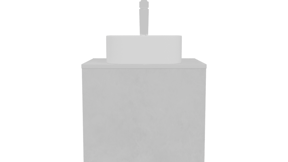 Minimalist Bathroom Vanity with Vessel Sink 3D Model - Professional 3D Model Render 5