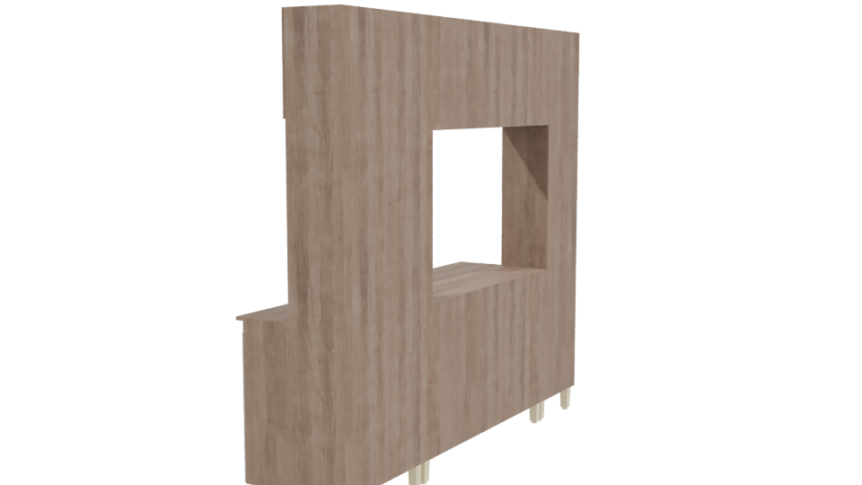 Stylish Modern Kitchen Cabinet Set - Professional 3D Model Render 3