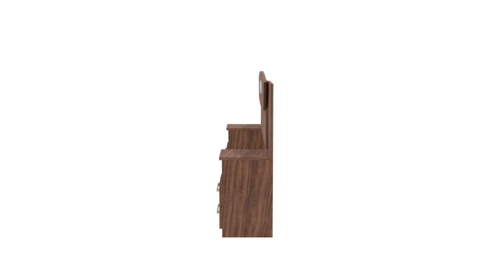 Contemporary Wooden Desk Model - Professional 3D Model Render 2