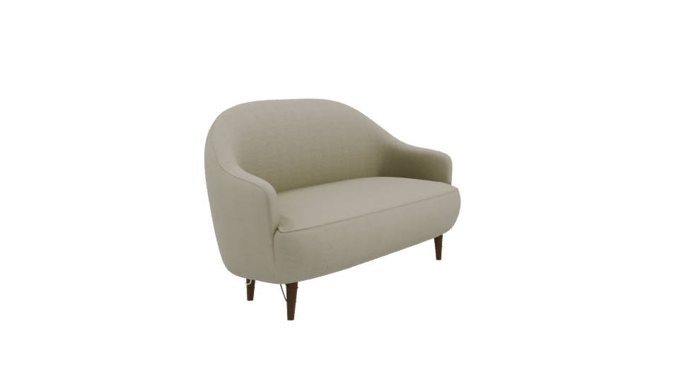 Stylish Mid-Century Sofa Model - Professional 3D Model Render 9