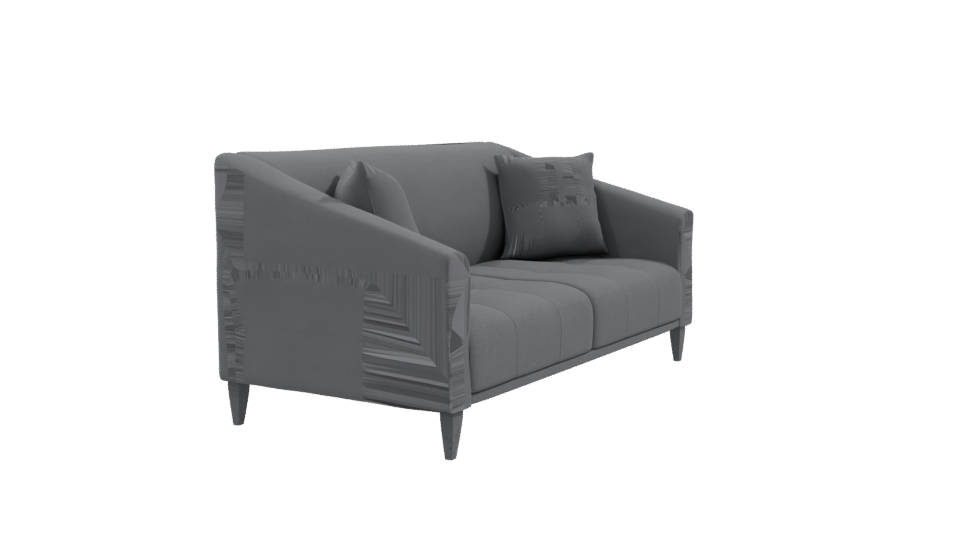 Stylish Grey Sofa 3D Model - Professional 3D Model Render 9